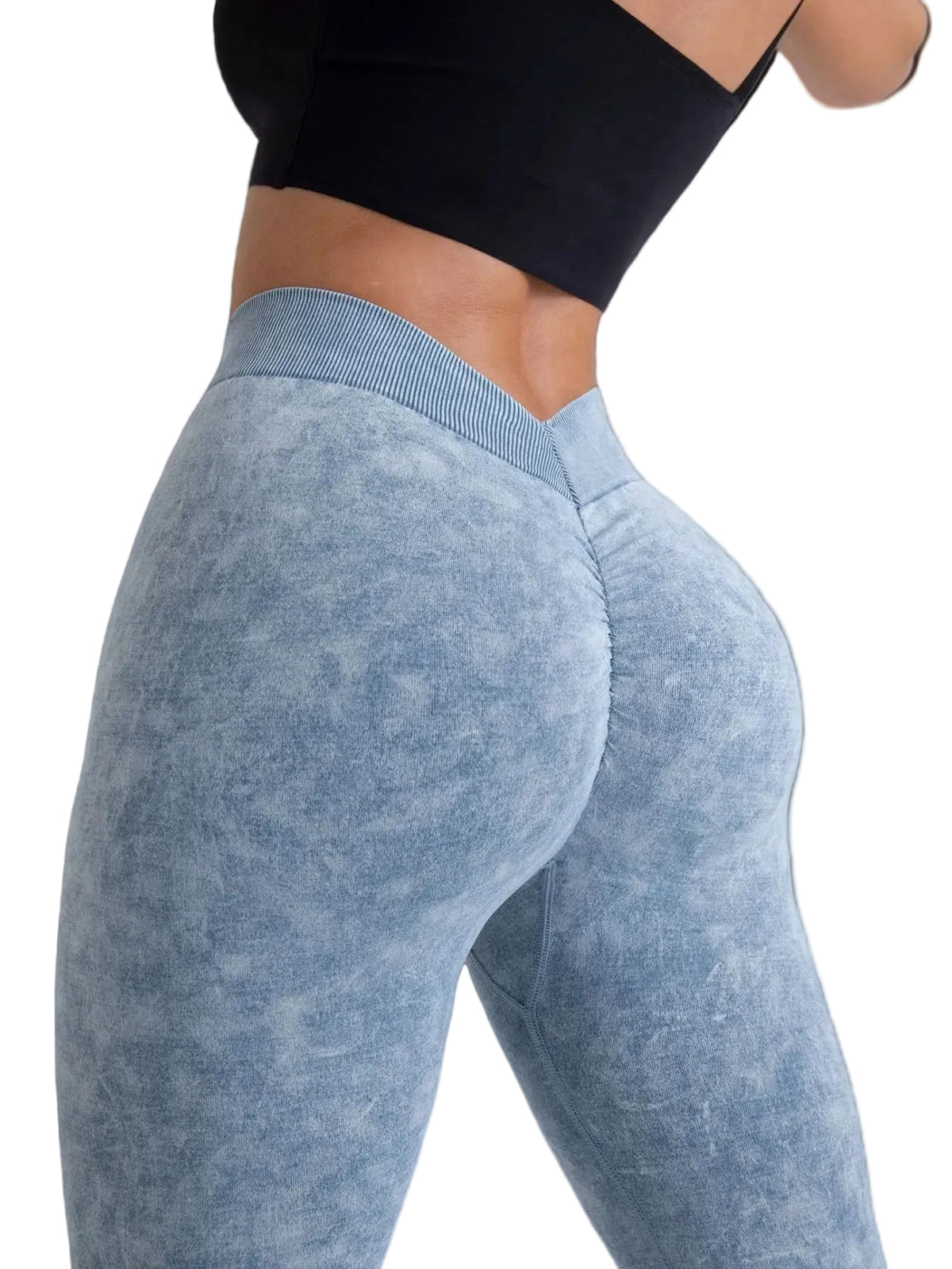 PeachyFit V-Back Scrunch Leggings: Lift & Move!
