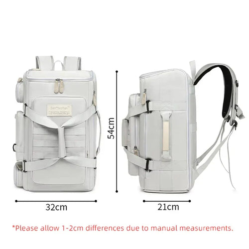 Large Capacity Sports Backpack with Wet/Dry Separation - Travel Gym Bag for Yoga, Fitness & Fishing (32 x 21 x 54 cm / 12.6 x 8.3 x 21.3 in)