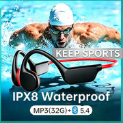 Bone Conduction Headset Wireless Swimming Sports Headphone IPX8 Bluetooth 5.4 With Mic Waterproof Exercise Fitness 2026 NEW