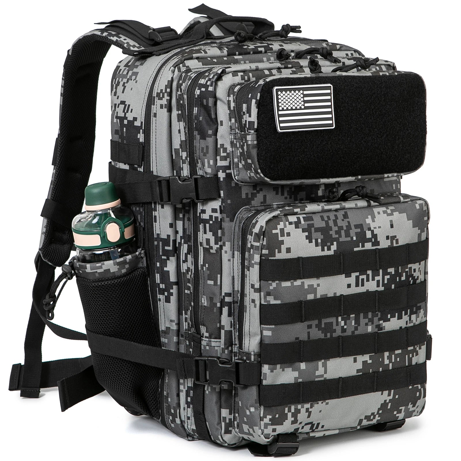 45L Tactical Backpack survival Bag Hunting MOLLE Backpack GYM For Men EDC Outdoor Hiking Rucksack Witch Bottle Holder