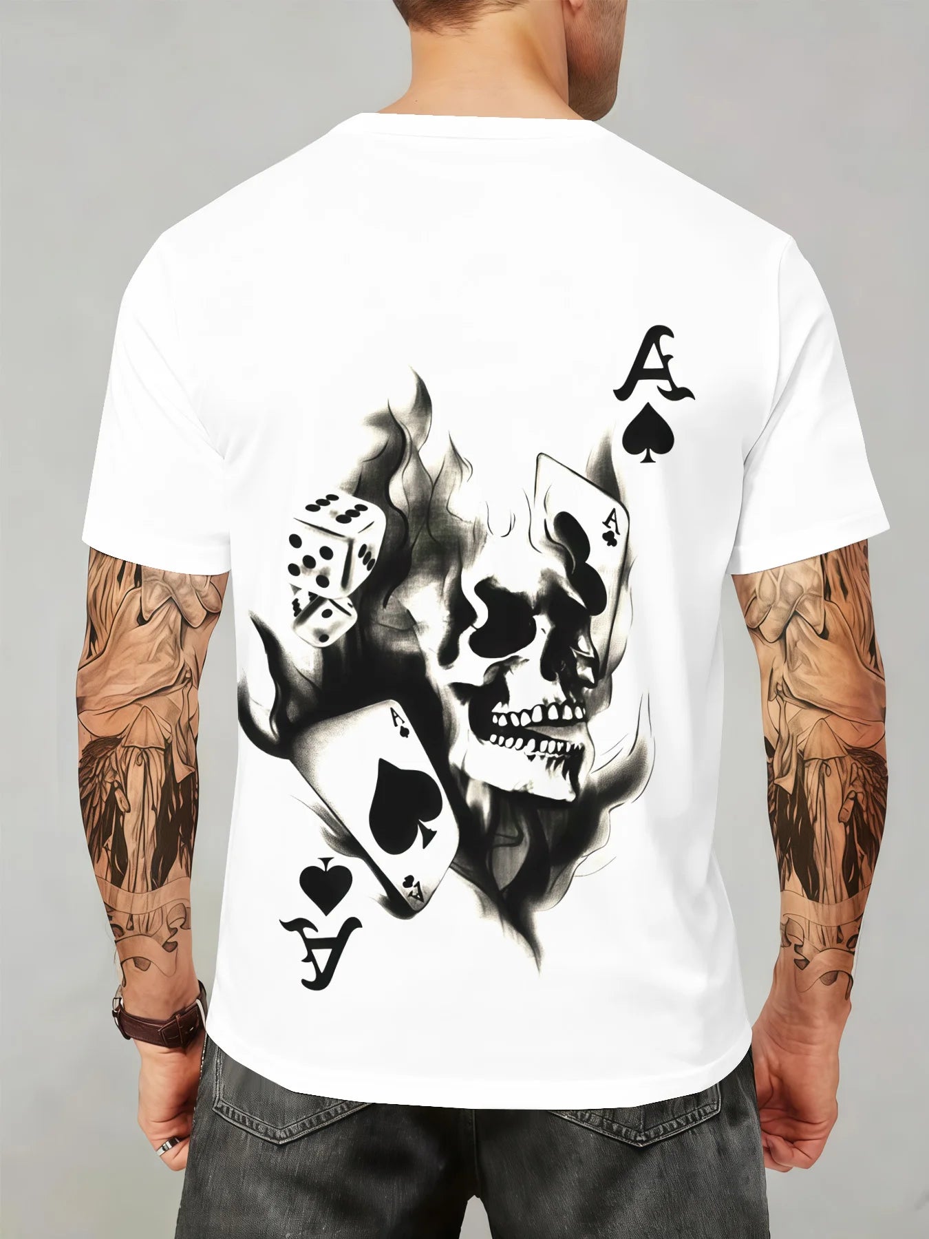 Men's Summer New Style O-neck Trump Spade A 3D Printed Half-sleeved Comfortable Short-sleeved Personalized Daily Fashion T-shirt