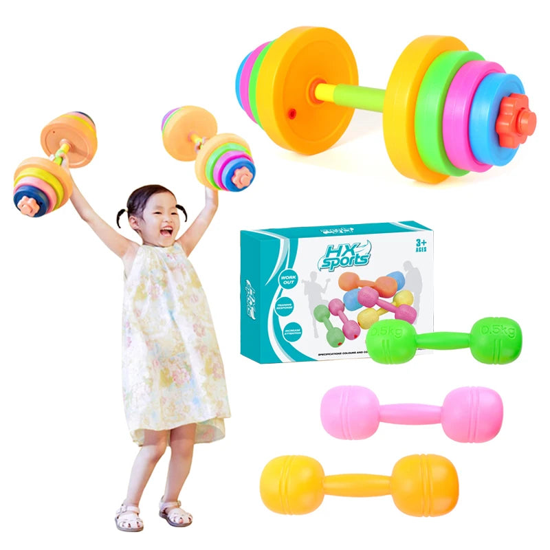 Children Dumbbell Sports Toys Parish Outdoor Activity Games Aids Adjustable Weight Dumbbells Grow Up Physical Training Boys Game