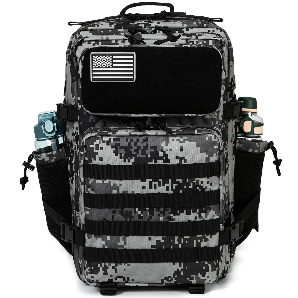 45L Tactical Backpack survival Bag Hunting MOLLE Backpack GYM For Men EDC Outdoor Hiking Rucksack Witch Bottle Holder